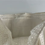 Sézane Sezane Cleo White Eyelet Short Sleeve Tie Back Cotton Blouse 36 US 4 Small Photo 5