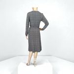 Beautiful Preloved Classic Black and White Chain Link Pattern Faux Wrap Dress XS Photo 2