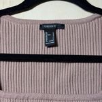 Forever 21  Women’s Ribbed Square Neck Long Sleeve Shimmer Top – Size L Photo 2