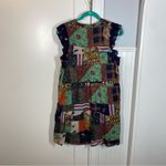 Anthropologie Pilcro Henley Patchwork Tiered Cotton Boho Mini Dress size xs Tan Photo 4