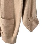 Loft M Cardigan Sweater Knit Rabbit Hair Blend Tan Luxury Basic Oversized V Neck Photo 1