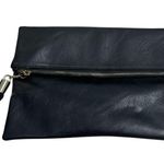 Shiraleah Chicago Tassel Clutch Black Purse Zipper Top Flap Front Faux Leather Photo 5