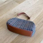 Plaid Handbag in Brown Faux Leather and Grey Photo 5