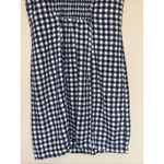 Old Navy  Blue White Gingham Smocked Sleeveless Linen Blend Sundress Womens Small Photo 5