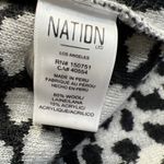 Nation Ltd  Kelly Blazer‎ Leopard Cardigan Sweater Wool Blend Sz Small Thick Knit Photo 7