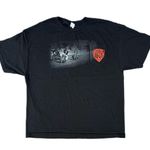 Vintage Biker For Life Harley Davidson Motorcycle Black Orange Graphic T Photo 0