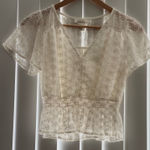 Urban Romantics White Eyelet Top Photo 0
