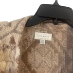 Lucky Brand  Women Medium Brown‎ Aztec Western Open Front Cardigan Sweater Photo 4