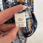 MELLODAY Mellóday Boho Paisley Patchwork Print Smocked Tunic Mini Baby Doll Dress Size M Photo 3