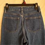 Brandy Melville J Galt Shanghai Button Fly Mom Jeans Size Small Cropped Raw Hem Cotton Denim Photo 5