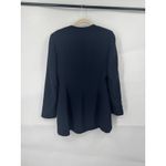 ZARA  Frock Ruffle Coat Women Medium Navy Blue Nautical Whimsigoth Dark Feminine Photo 3