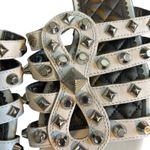 Sam Edelman White Beatris Leather Sandals SZ 7.5 Studded Slip On Casual Open Toe Photo 3