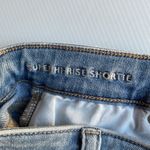 American Eagle  Super Hi-Rise Shortie Women’s Jean Shorts Size 6 Blue Floral Photo 3