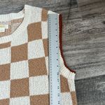 Maeve  By Anthropologie Checkered Sweater Vest Women's Size M Neutral BOHO #160 Photo 9
