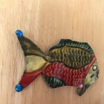 Fish Pin Brooch Handmade Whimsical Vintage Beach Photo 4