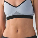 Lululemon Hold Your Om Bra II Heathered Silver Fox Cross Straps Strappy Size 2 Photo 0