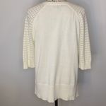 NYDJ short sleeve pointelle sweater white M Photo 4