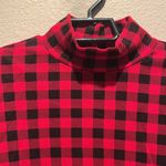 Croft & Barrow  Women’s Buffalo Plaid Buffalo Check Mockneck Top Size Small Photo 2