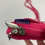 3/$30 Charm14 | Bright Pink Wallet Coin Purse Small Bag w/ Crossbody Strap Photo 3
