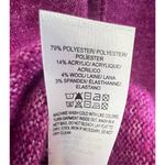 Lucky Brand  Bright Magenta V-Neck Relaxed Fit Pullover Sweater Photo 3