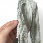 Anthropologie Odille by Embroidered Button Up Top Size 8 Silk and Cotton Blend Photo 5