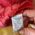 Trina Turk  Off The Shoulder‎ Lace Ruffle Mini Dress Pink Size S Photo 5