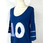 Free People  We the Free Graphic tie-dyed Cotton Blue White Tee Size S Photo 3
