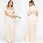 Show Me Your Mumu Rime Twist Gown In Champagne Luxe Satin Photo 1