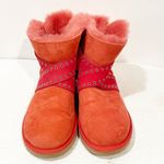UGG  Women’s Size 7 CAMERON LIPSTICK RED Grommet Wrap Leather BOOTS Photo 1