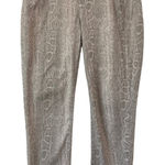 NYDJ Snake Print Ankle Jeans Size 14 Lift Tuck Technology Animal Print Gray Tan Photo 0