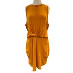 l*space L* Amber Seaview Twist Mini Dress Sleeveless Coverup Cotton Yellow Gold XL Photo 2