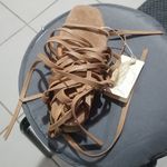 💕DOEN💕 Basque Sandal Saltillo Tan 100% Leather 7 NWT Lace Up Flats Size undefined Photo 14