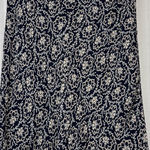 DKNY Classic Blue Cream Floral Mini Short Slip Skirt Size 4 Photo 0