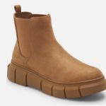 BP  Nordstrom Niya Chelsea Boots Tan Brown Suede Lug Sole 9.5 Fall Photo 0