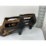 Comfortview Womans Sage Animal Print Shoes 10.5 W Brown Black Back Zip Open Side Photo 3