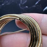Vintage Napier Entwined Round Circles Gold Tone Brooch Pin Signed Photo 1