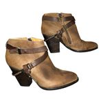 DOLCE VITA Brown Leather Strap Spur Ankle Boot – Women’s US 6 – Must Photo 0