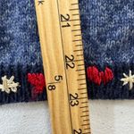 VTG Heirloom Collectibles Patchwork Heart Embroidered Cardigan Sweater Women L Blue Size L Photo 6