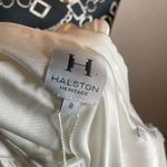 Halston Heritage White Halter Dress Sleeveless Casual Dress Midi‎ Dress Party Photo 3