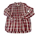 Gap  Women's Plaid Tunic Button-Up Shirt Long Sleeve Size S Multicolor Photo 5