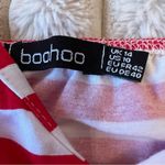 Boohoo  Red White Striped Bodycon Maxi Dress Nautical Coastal Summer Size 10 Photo 8