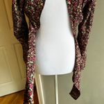 Lush Clothing Floral Print Long Sleeve Crop V Neck Blouse Bohemian Festival Fairy Whimsical Photo 4