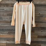 Free People  Chill Evening Knit Pajama Set in Ivory combo Size Medium NWT Photo 4