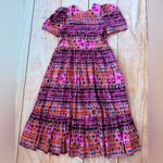 Rhode Woman’s Size Small Maxi Dress Purple Black Blue Geometric Photo 4