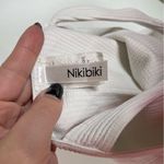 NIKIBIKI  White Vneck Ribbed Cropped Tank Top One Size Photo 3