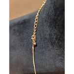 Women's Gold Tone Curved Bar Necklace With Lobster Clasp Snake Chain Design Photo 6