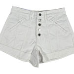 We Wore What Twill Denim Seamed Short in Classic White 26 NWT Photo 0