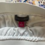 Vince Camuto Pleated Midi Skirt Womens Small Ivory Floral Elastic Waist Lined Photo 3