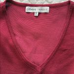 Absolutely Famous Women's Sweater with Sheer Textured Puffy Sleeves V-neck M Photo 6