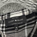 Lucky Brand  Popover Pleated‎ Flannel Shirt Button Plaid Preppy Boho Women's M Photo 2